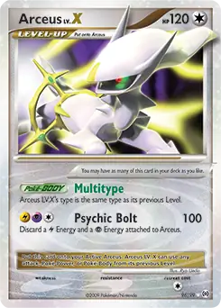 Arceus Lv.X Pokemon card from Arceus