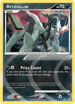 Arceus Holo Pokemon card from Arceus