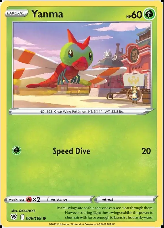 Yanma Pokemon card from Astral Radiance