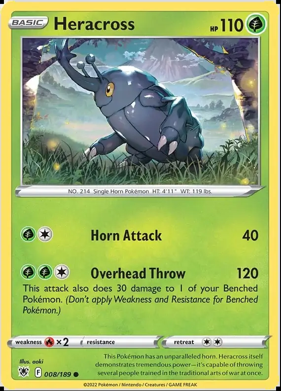 Heracross Pokemon card from Astral Radiance