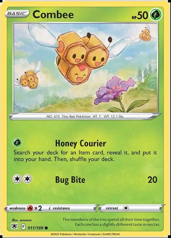 Combee Pokemon card from Astral Radiance