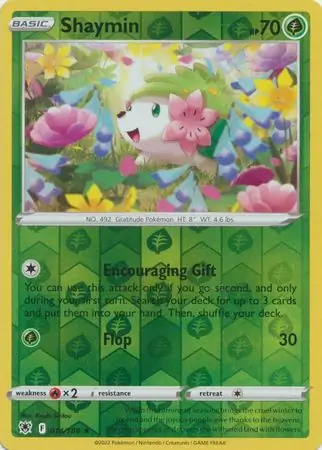 Shaymin Reverse Holo Pokemon card from Astral Radiance