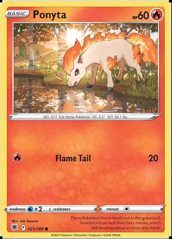 Ponyta Pokemon card from Astral Radiance