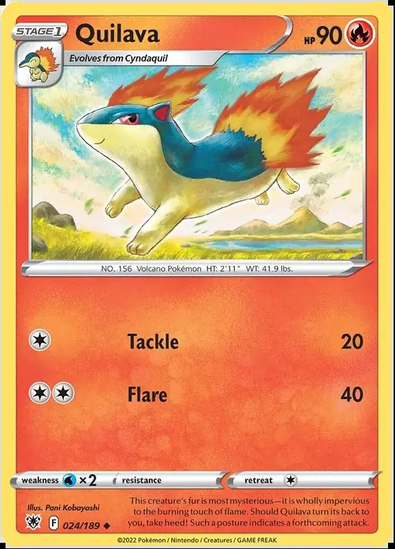 Quilava Pokemon card from Astral Radiance