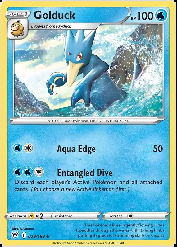 Golduck Pokemon card from Astral Radiance