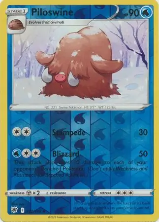 Piloswine Reverse Holo Pokemon card from Astral Radiance