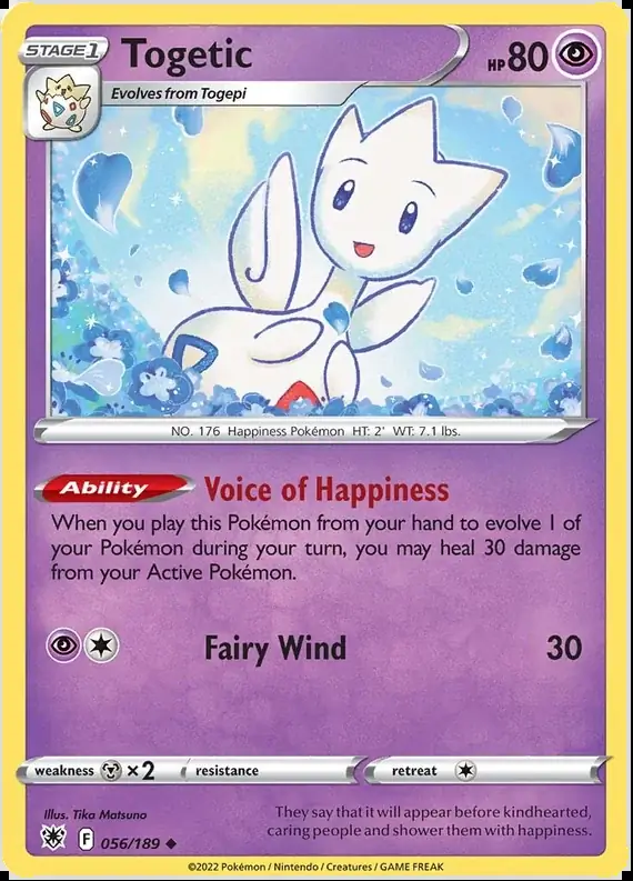 Togetic Pokemon card from Astral Radiance
