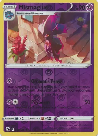 Mismagius Reverse Holo Pokemon card from Astral Radiance