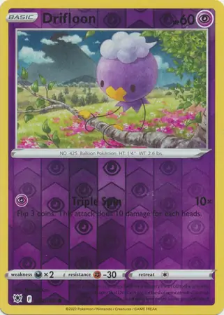 Drifloon Reverse Holo Pokemon card from Astral Radiance