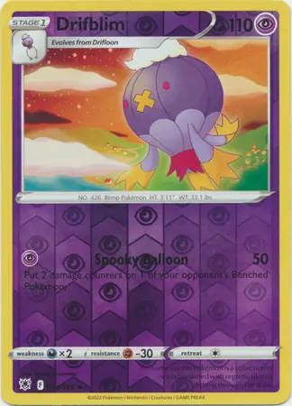 Drifblim Reverse Holo Pokemon card from Astral Radiance