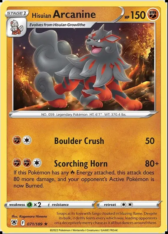 Hisuian Arcanine