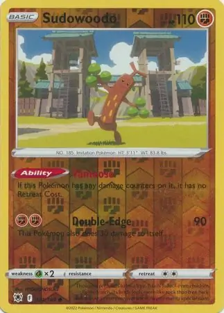 Sudowoodo Reverse Holo Pokemon card from Astral Radiance