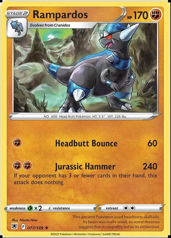 Rampardos Pokemon card from Astral Radiance