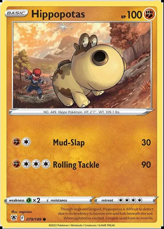 Hippopotas Pokemon card from Astral Radiance