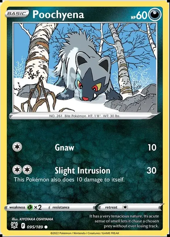 Poochyena Pokemon card from Astral Radiance