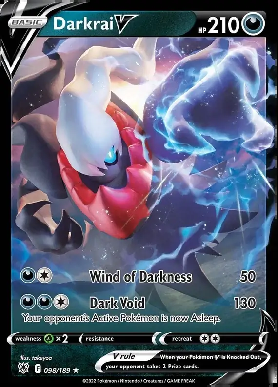 Darkrai V Pokemon card from Astral Radiance