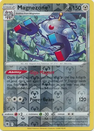 Magnezone Reverse Holo Pokemon card from Astral Radiance