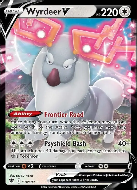 Wyrdeer V Pokemon card from Astral Radiance
