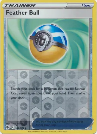 Feather Ball Reverse Holo Pokemon card from Astral Radiance