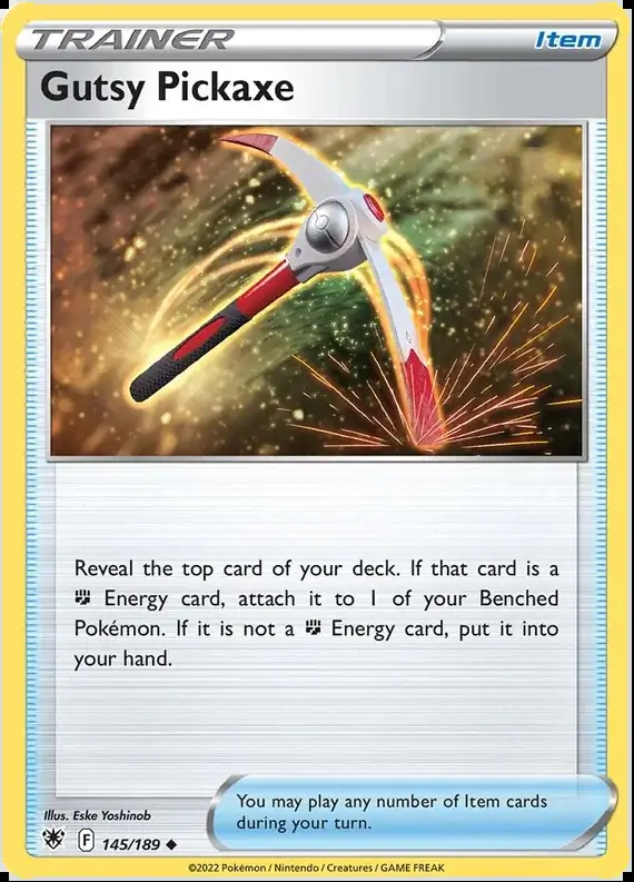 Gutsy Pickaxe Pokemon card from Astral Radiance