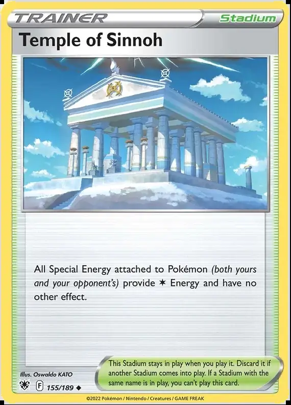 Temple of Sinnoh Pokemon card from Astral Radiance