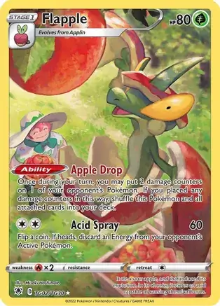 Flapple Pokemon card from Astral Radiance