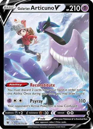 Galarian Articuno V Pokemon card from Astral Radiance