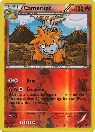 Camerupt Reverse Holo Pokemon card from BREAKpoint