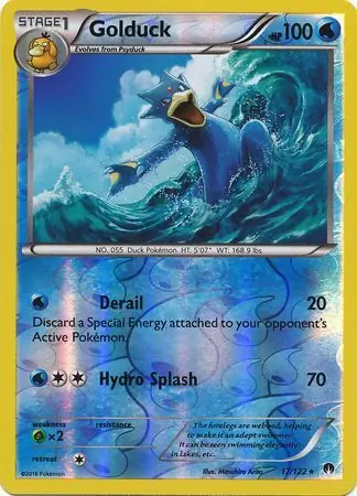 Golduck Reverse Holo Pokemon card from BREAKpoint