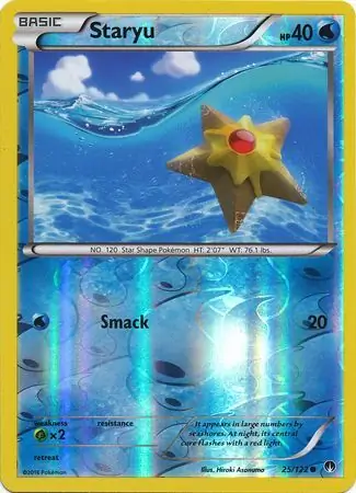Staryu Reverse Holo Pokemon card from BREAKpoint
