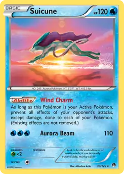 Suicune Holo Pokemon card from BREAKpoint