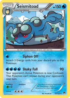 Seismitoad Pokemon card from BREAKpoint