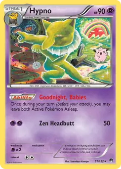 Hypno Pokemon card from BREAKpoint