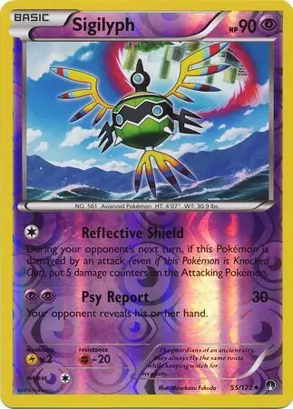 Sigilyph Reverse Holo Pokemon card from BREAKpoint