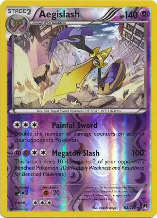 Aegislash Reverse Holo Pokemon card from BREAKpoint