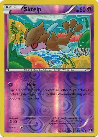 Skrelp Reverse Holo Pokemon card from BREAKpoint