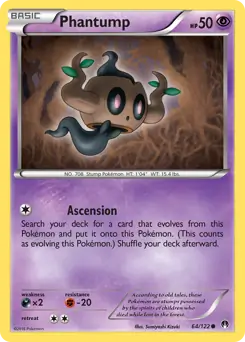 Phantump Pokemon card from BREAKpoint