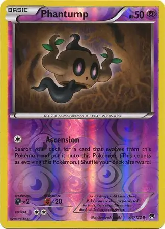 Phantump Reverse Holo Pokemon card from BREAKpoint