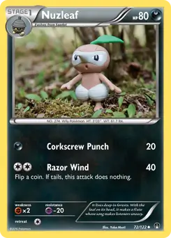 Nuzleaf Pokemon card from BREAKpoint