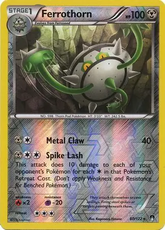 Ferrothorn Reverse Holo Pokemon card from BREAKpoint