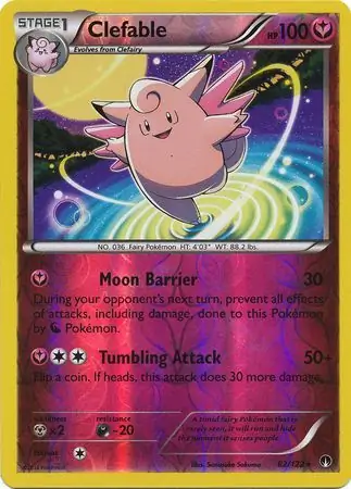 Clefable Reverse Holo Pokemon card from BREAKpoint