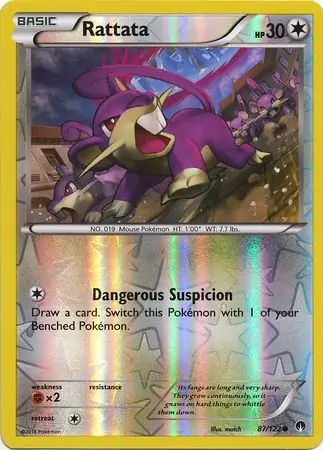 Rattata Reverse Holo Pokemon card from BREAKpoint