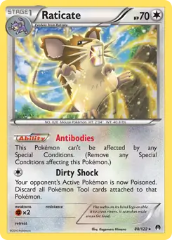 Raticate Pokemon card from BREAKpoint