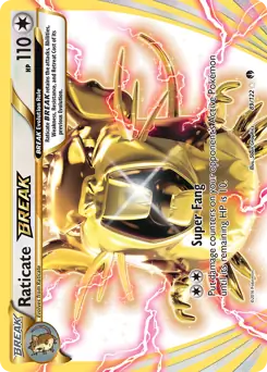 Raticate BREAK Pokemon card from BREAKpoint