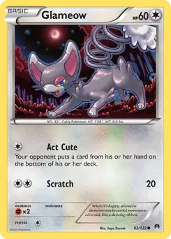 Glameow Pokemon card from BREAKpoint