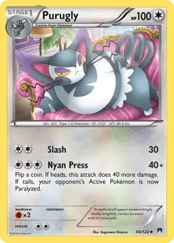 Purugly Pokemon card from BREAKpoint