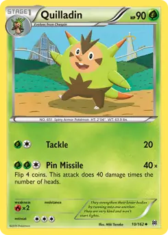 Quilladin Pokemon card from BREAKthrough