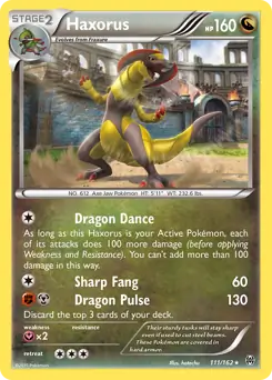 Haxorus Pokemon card from BREAKthrough