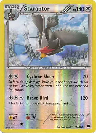 Staraptor Reverse Holo Pokemon card from BREAKthrough