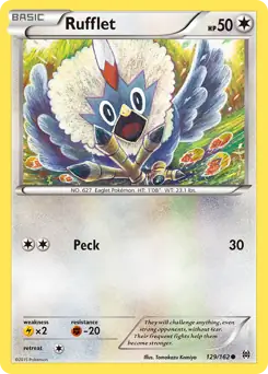Rufflet Pokemon card from BREAKthrough